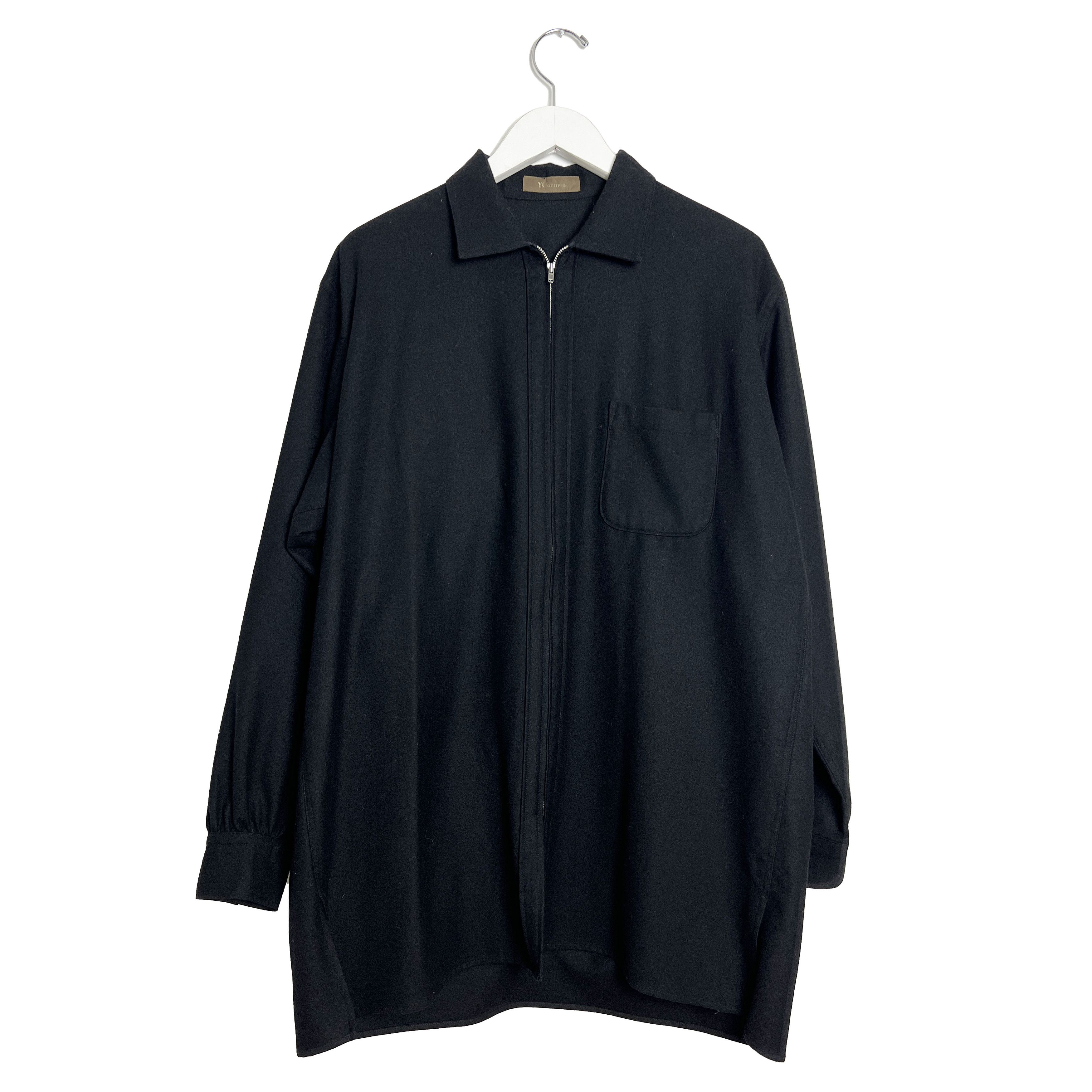 Y's for Men × Yohji Yamamoto Wool Zipped-up Fastening Shirt Jacket Size US M / EU 48-50 / 2 - 1 Thumbnail