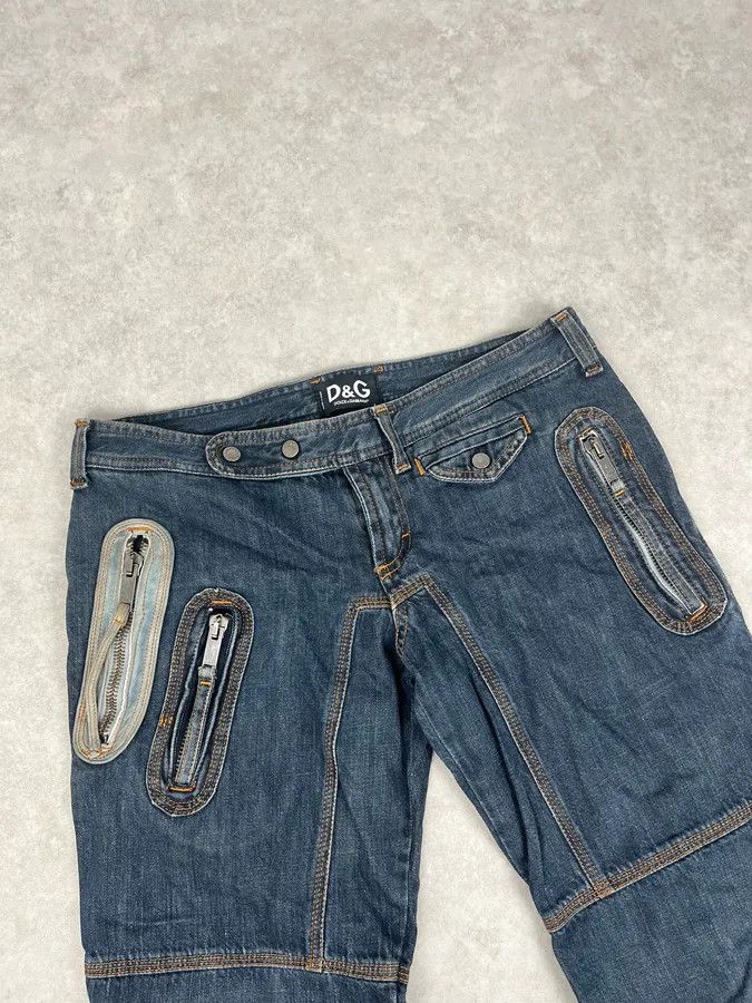Dolce & Gabbana AW2004 Dolce & Gabbana Blue Denim Zip Multi-Pocket Jeans Size US 32 / EU 48 - 6 Thumbnail