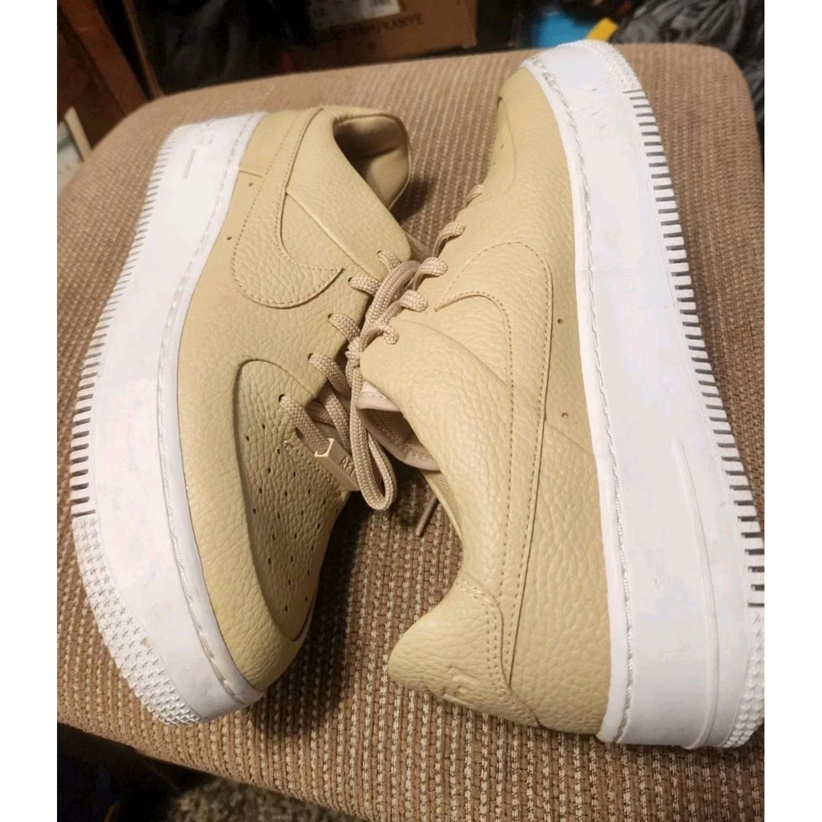 Nike Nike W AF1 Sage Low 2 Desert Tea/White CT0012 200 US Womens 10 Sneaker Shoes Mens? Womens Size US 8 / IT 38 - 2 Thumbnail