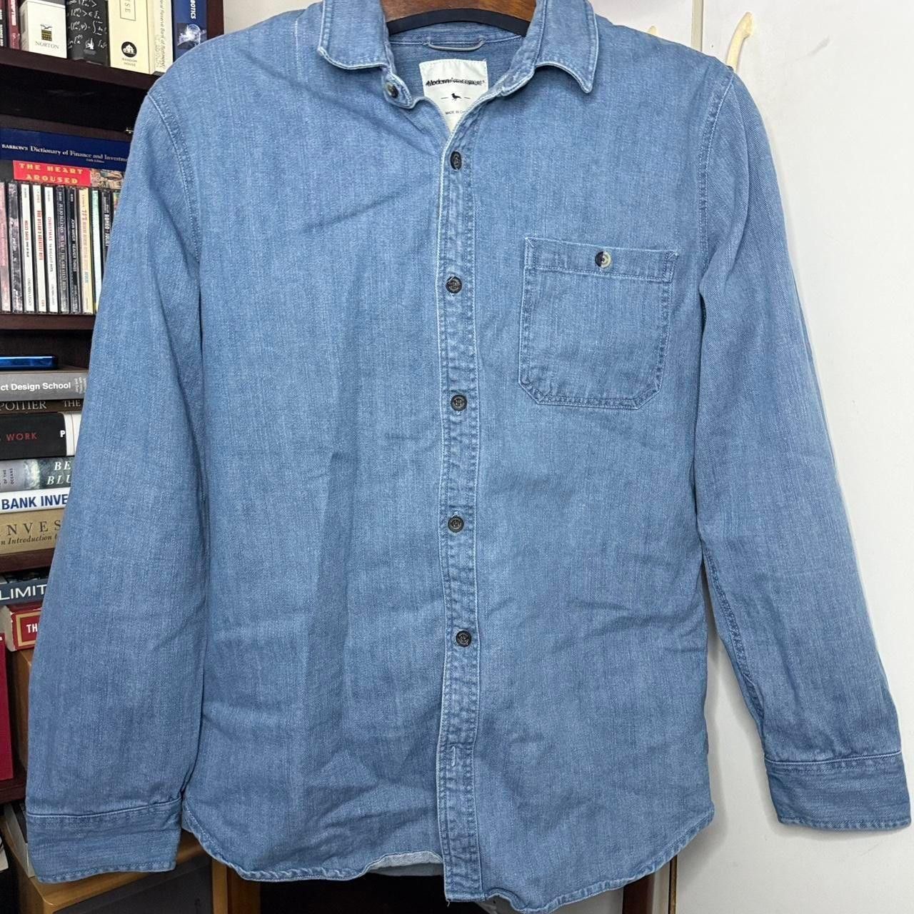 Modern Amusement Modern Amusement Cotton Denim Shirt Size US M / EU 48-50 / 2 - 1 Thumbnail