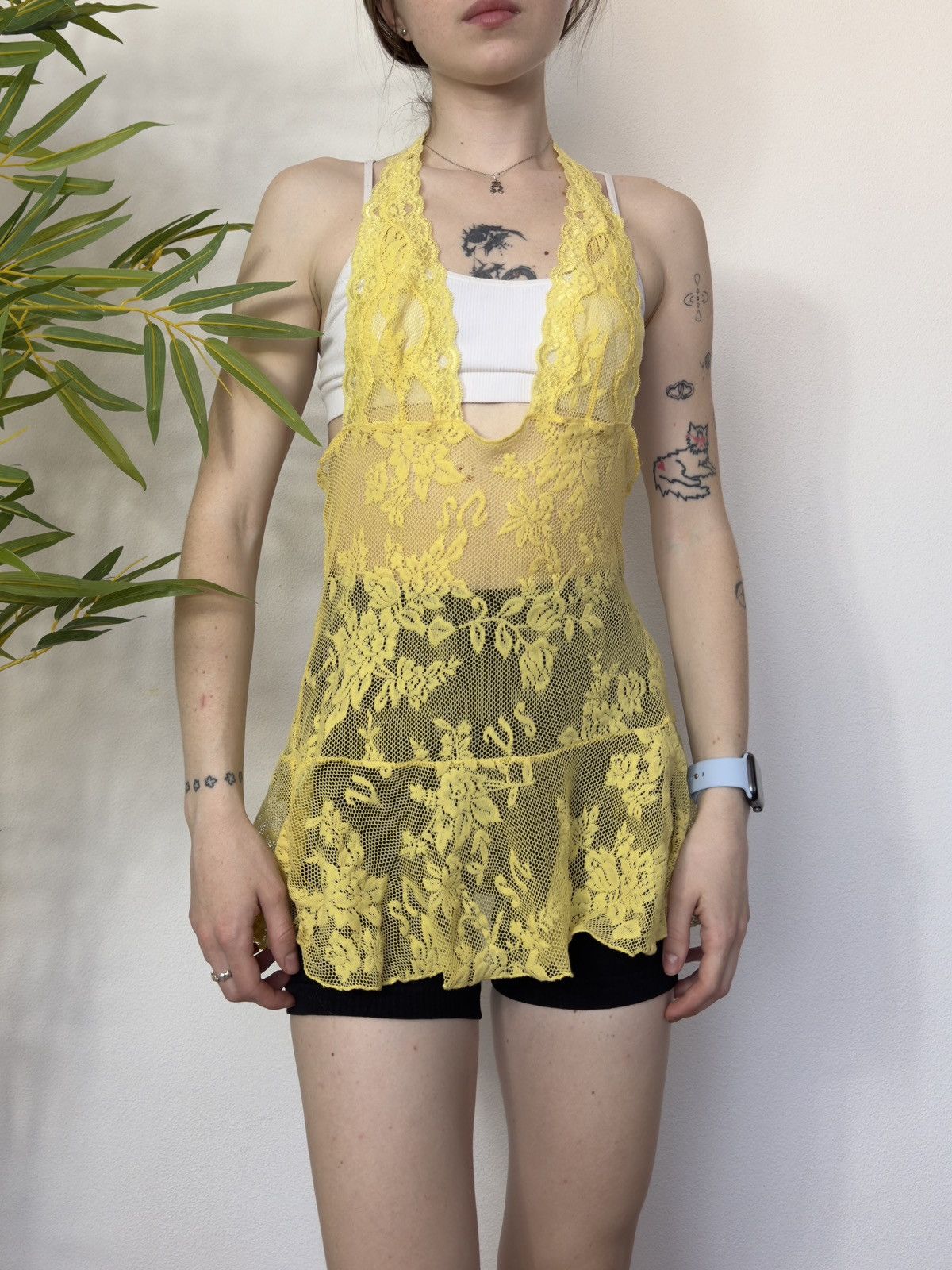 Vintage VICTORIA’S SECRET GUIPURE YELLOW TANK TOP Size M / US 6-8 / IT 42-44 - 6 Thumbnail