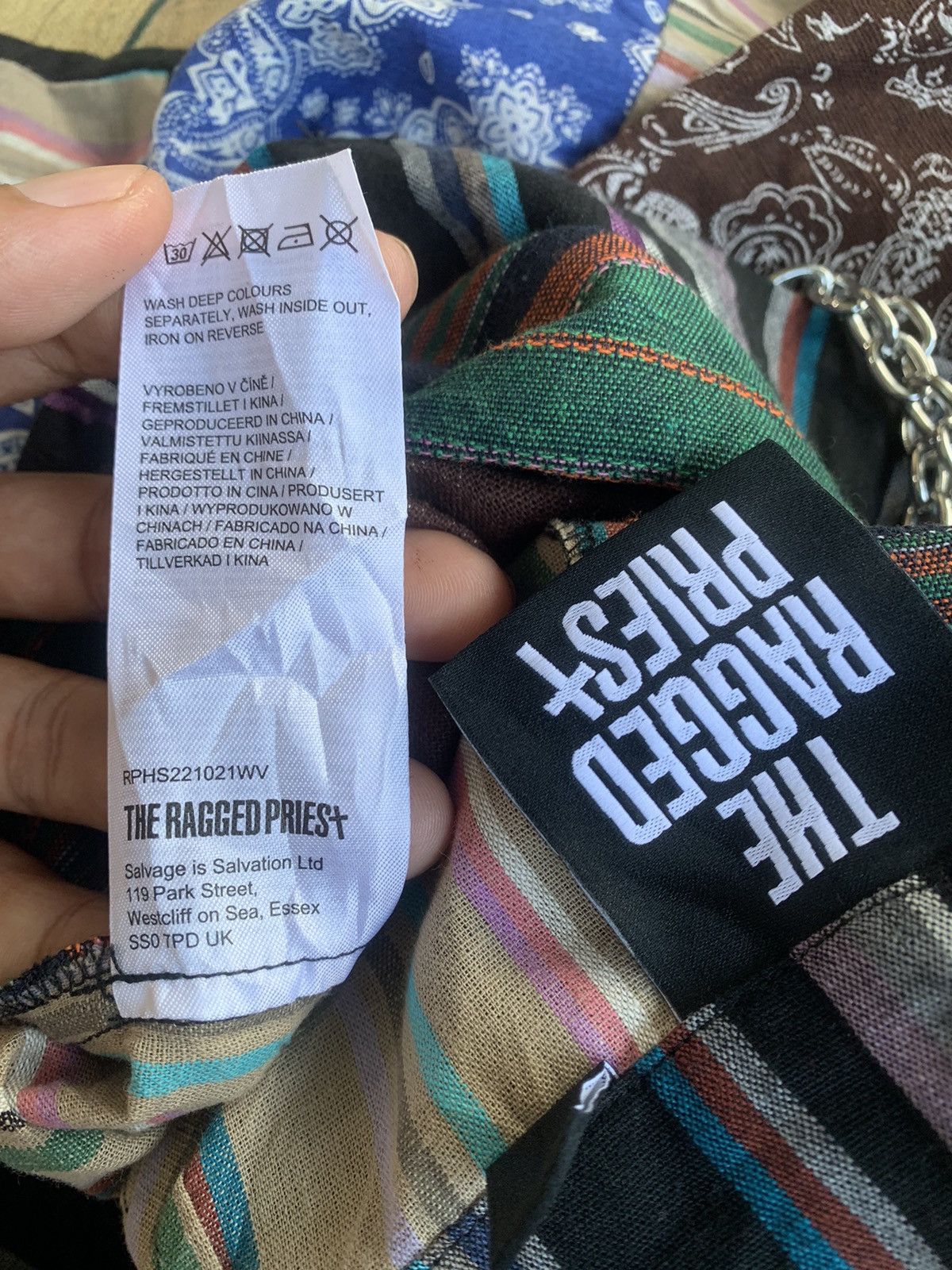 The Ragged Priest The ragged priest patchwork low rise pant with ring Size 36" / US 14 / IT 50 - 9 Thumbnail