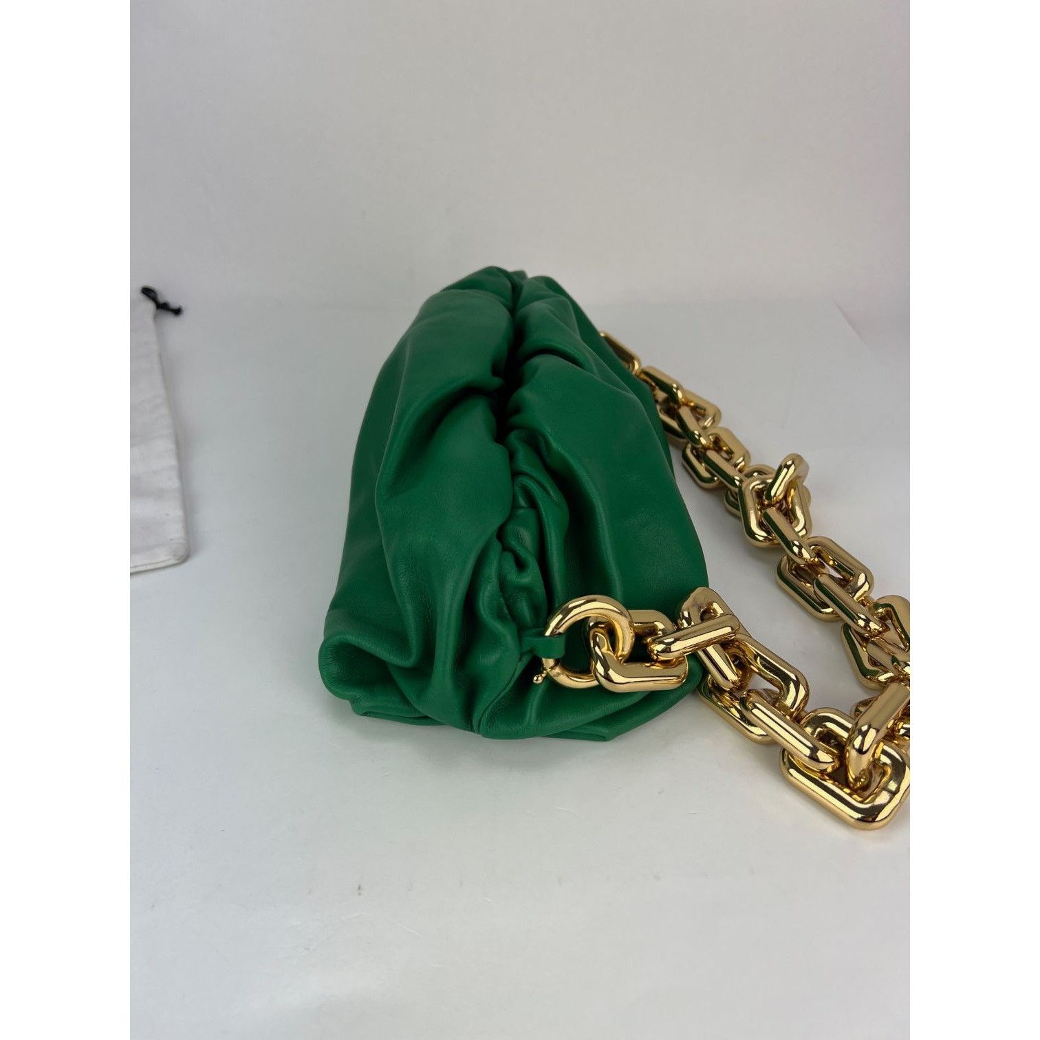 Bottega Veneta Bottega Veneta Green Chain Leather Pouch Bag Clutch Size ONE SIZE - 9 Thumbnail