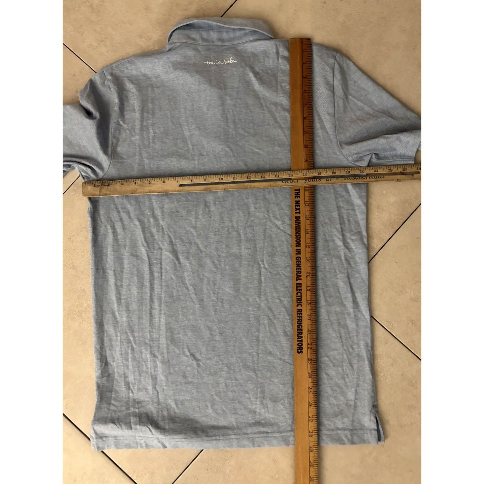 TravisMathew Travis Mathew Polo Shirt Mens Medium Blue Golf The Guitar Hotel Logo Pima Cotton Size US M / EU 48-50 / 2 - 7 Thumbnail