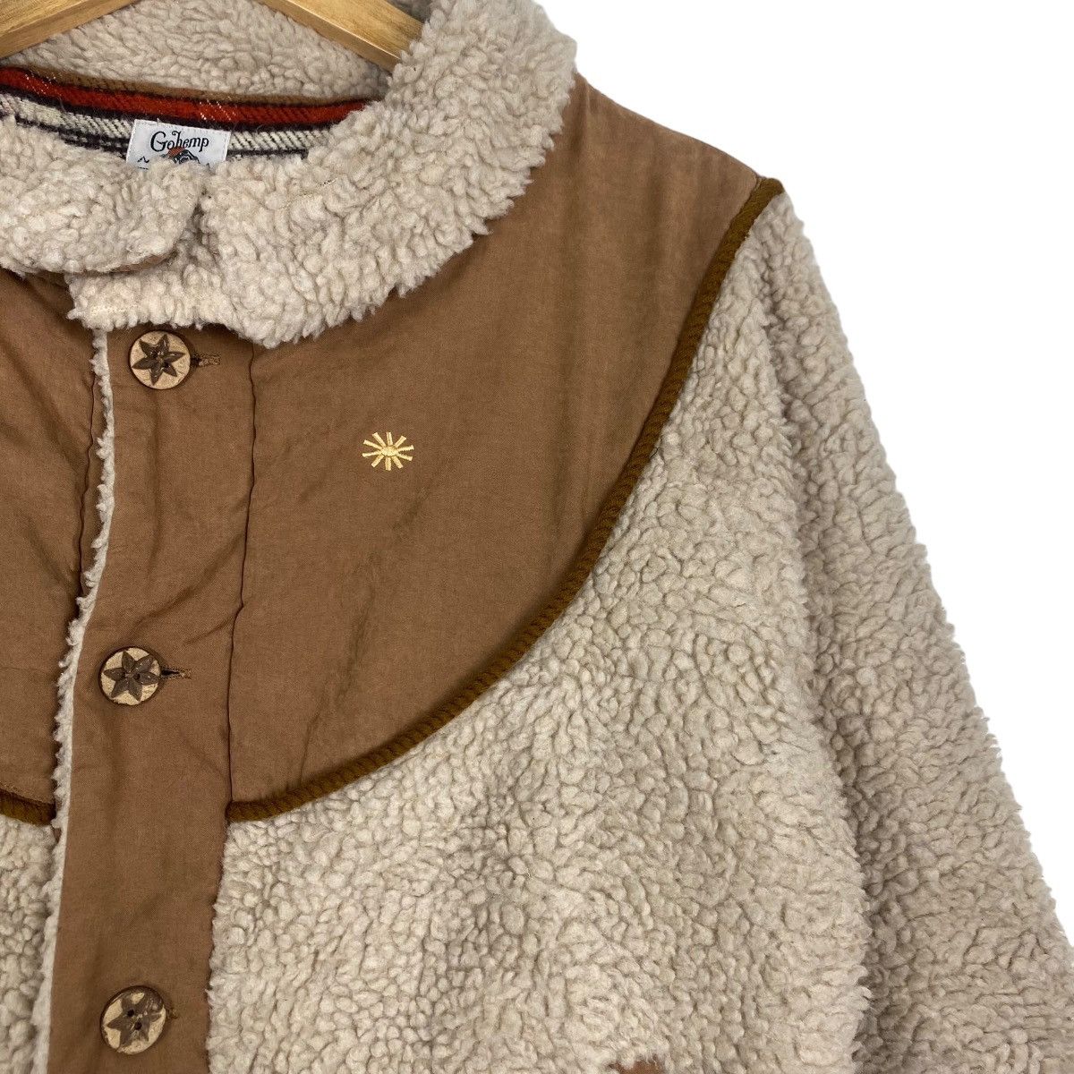 Hoodlamb × Japanese Brand Go Hemp fleece button down jacket Size US XS / EU 42 / 0 - 5 Thumbnail