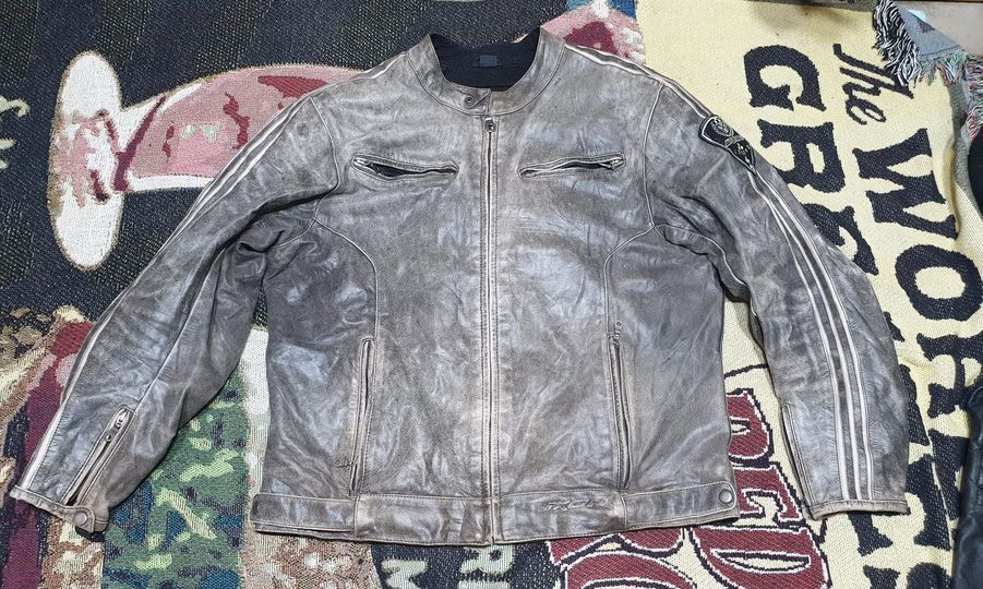 image of Ixos Jacket Ixon Legend Cafe Racers Biker in Grey, Men's (Size Medium)