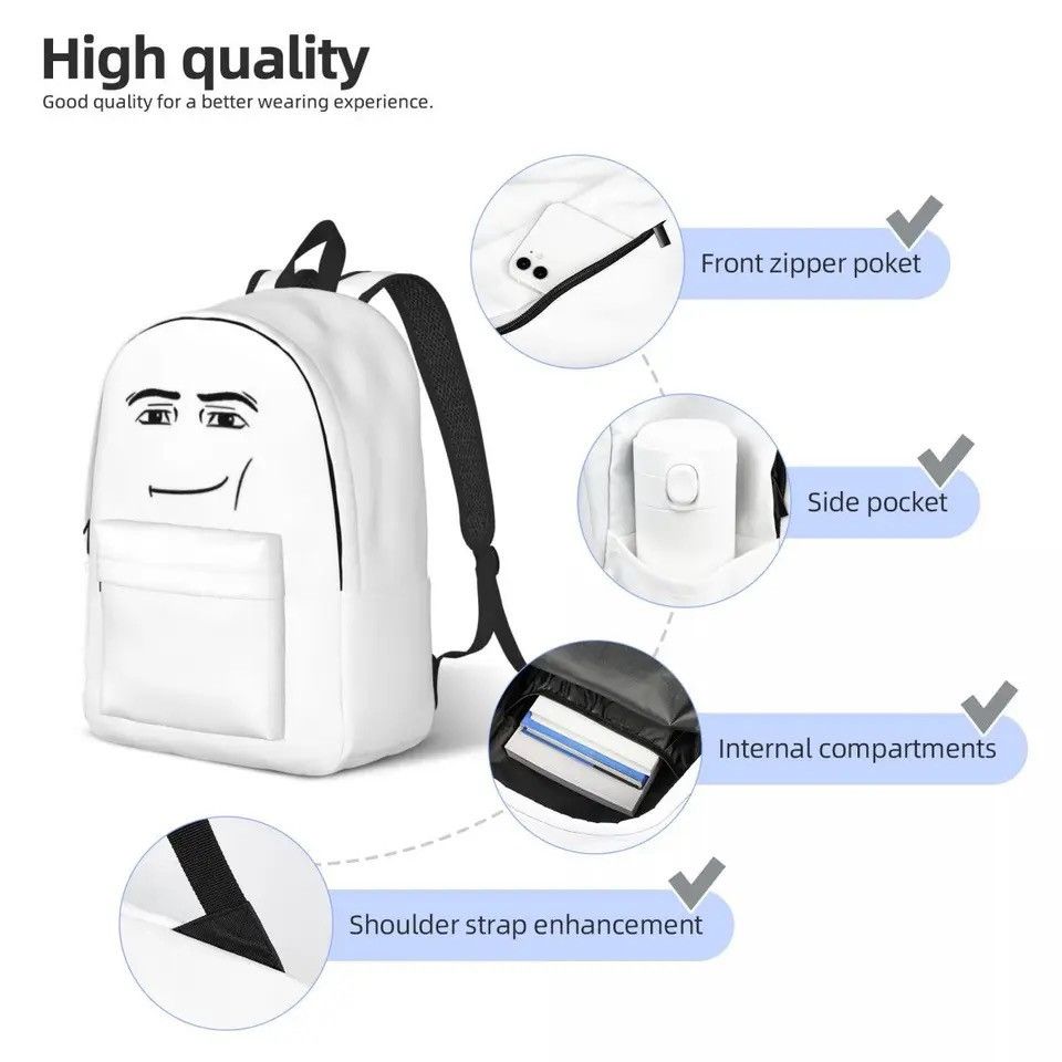 Japanese Brand Funny The Man Face Backpack Size ONE SIZE - 4 Thumbnail