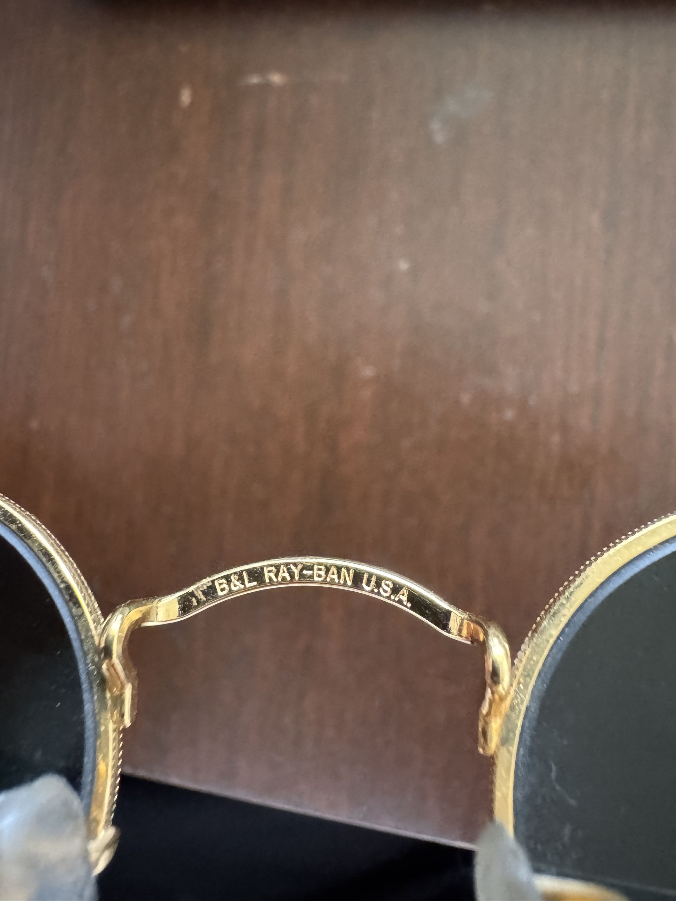 Bausch & Lomb × RayBan Ray-Ban Bausch & Lomb USA '90s Gold Oval Sunglasses Size ONE SIZE - 6 Thumbnail