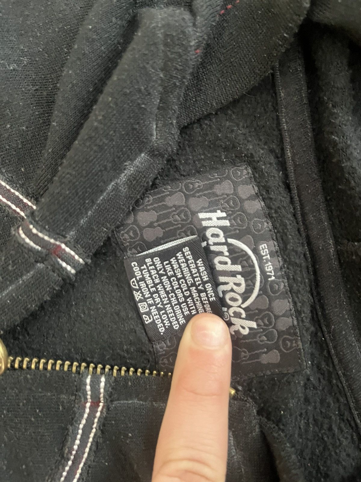 Hard Rock Cafe Vintage Hard Rock Cafe Hamburg Full Zip Hoodie Black Size US L / EU 52-54 / 3 - 4 Thumbnail