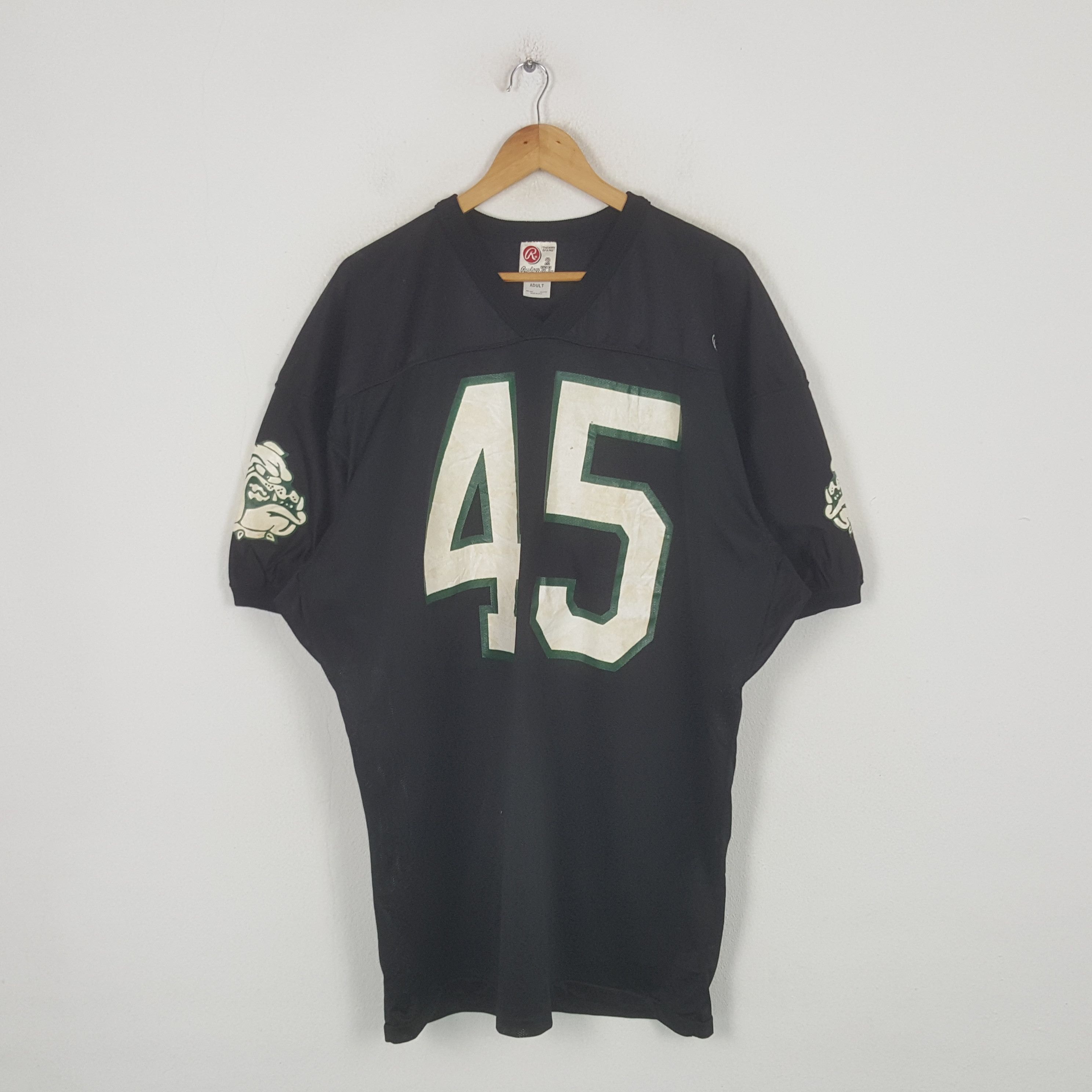 Vintage Rawlings Bulldog American Football 45 Jersey RR30