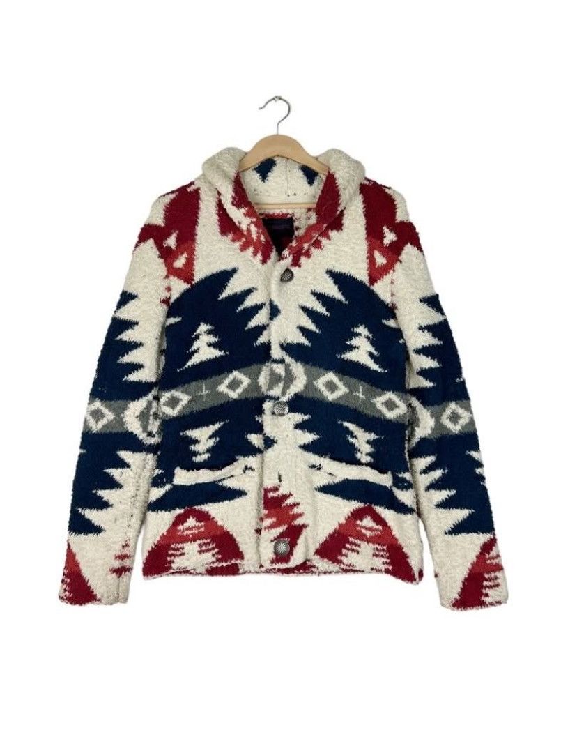 Japanese Brand Anti Ballistic Cardigan / Navajo/ Warm fleece jacket Size US M / EU 48-50 / 2 - 1 Thumbnail