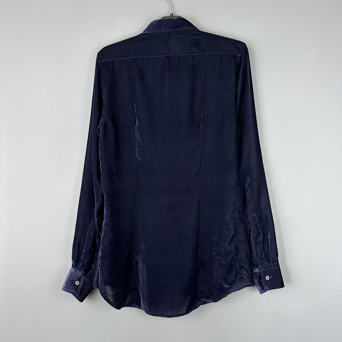 Prada Prada Navy Viscose Blend Button Up Shirt Size US M / EU 48-50 / 2 - 6 Thumbnail