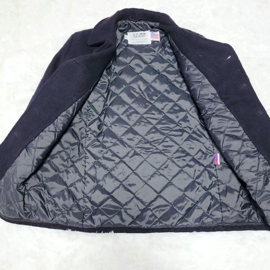 Schott VINTAGE Schott 740N Pea Coat Jacket Double Breasted Melton Wool Black M Japan Mens Coat Size US M / EU 48-50 / 2 - 4 Thumbnail