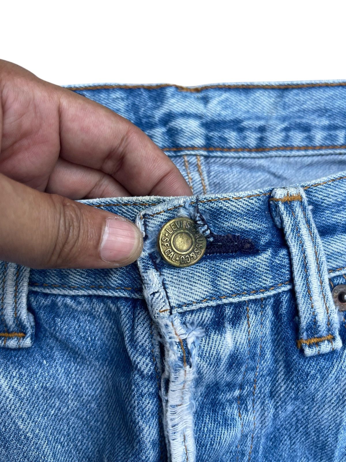 Levi's Vtg 70s Levi’s 501 Jeans - Distressed - Red Tab ® - Hem Cut Size US 32 / EU 48 - 6 Thumbnail