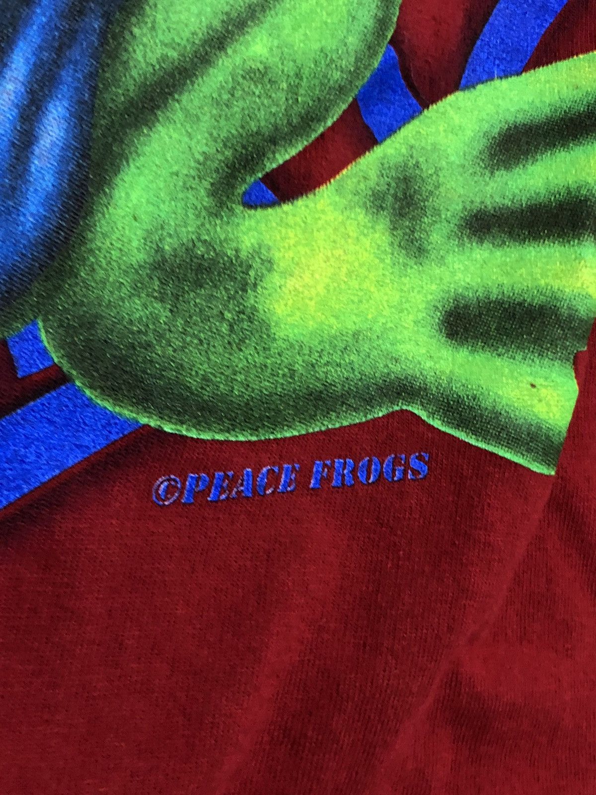 Vintage Vtg 90s Y2K Peace Frogs Fire Rescue Firefighter Tee Size US XL / EU 56 / 4 - 4 Thumbnail