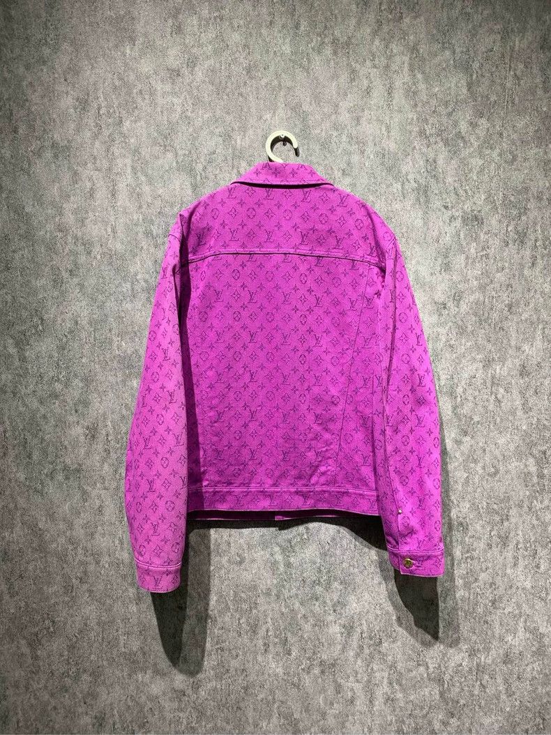 Louis Vuitton Purple full print denim jacket
