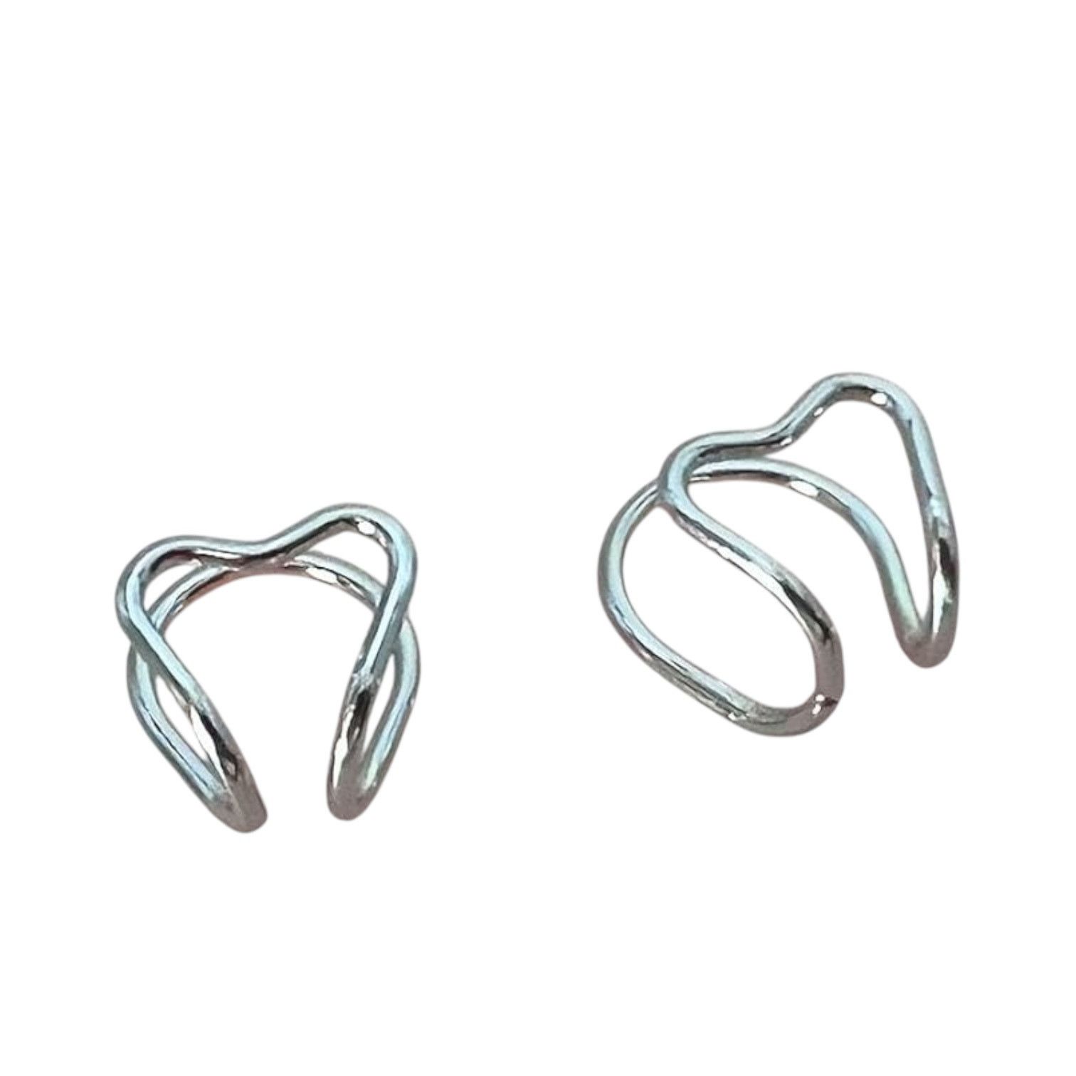 Other Silver Heart Non Piercing Ear Cuff Earring Size ONE SIZE - 2 Thumbnail