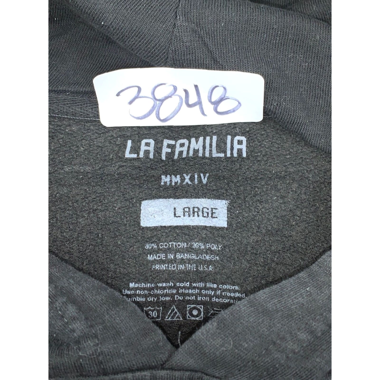 Vintage La Familia Floral Crane Floral Black Hoodie Men S Black Floral Hoodie Casual Pullover Hooded S La Familia Mens Size US S / EU 44-46 / 1 - 4 Thumbnail