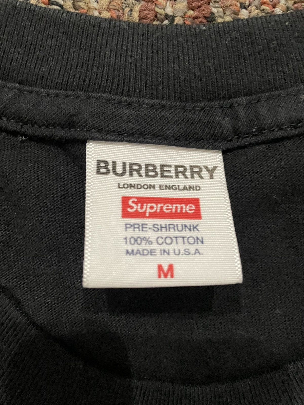 Supreme Supreme Burberry Box Logo Tee (Medium) Size US M / EU 48-50 / 2 - 3 Thumbnail