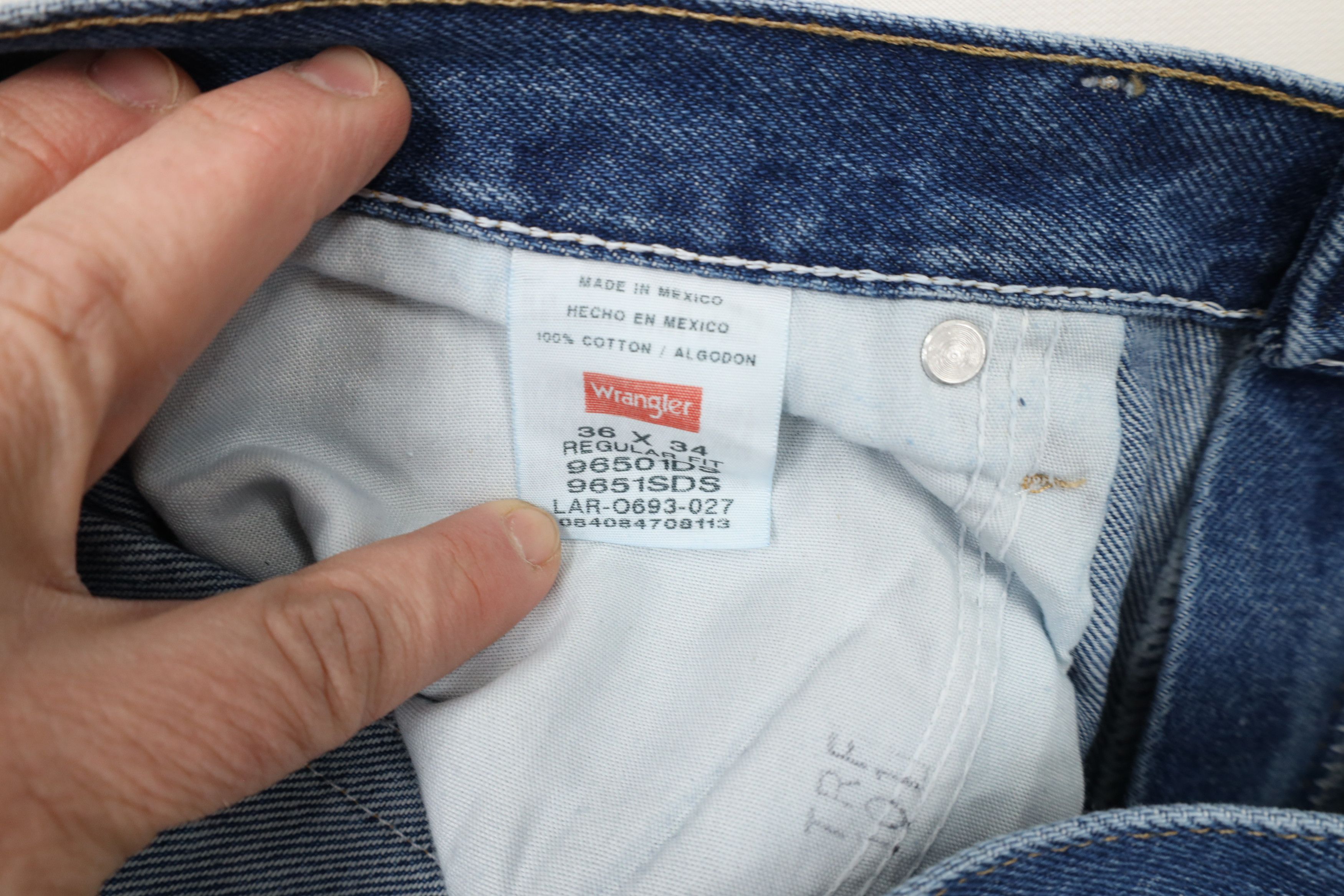 Vintage × Wrangler Deadstock Vintage Y2K Wrangler Leg Denim Jeans Blue Cotton Size US 36 / EU 52 - 6 Thumbnail