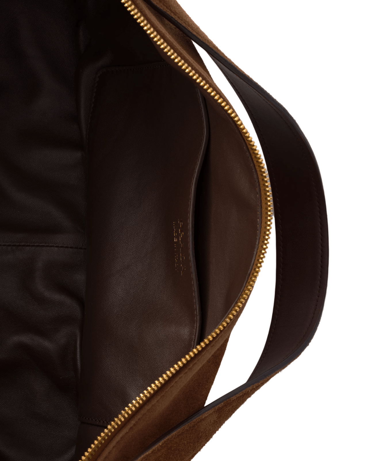 Prada PRADA Demi Lune Large Cocoa Brown Suede Bag New Size ONE SIZE - 4 Thumbnail