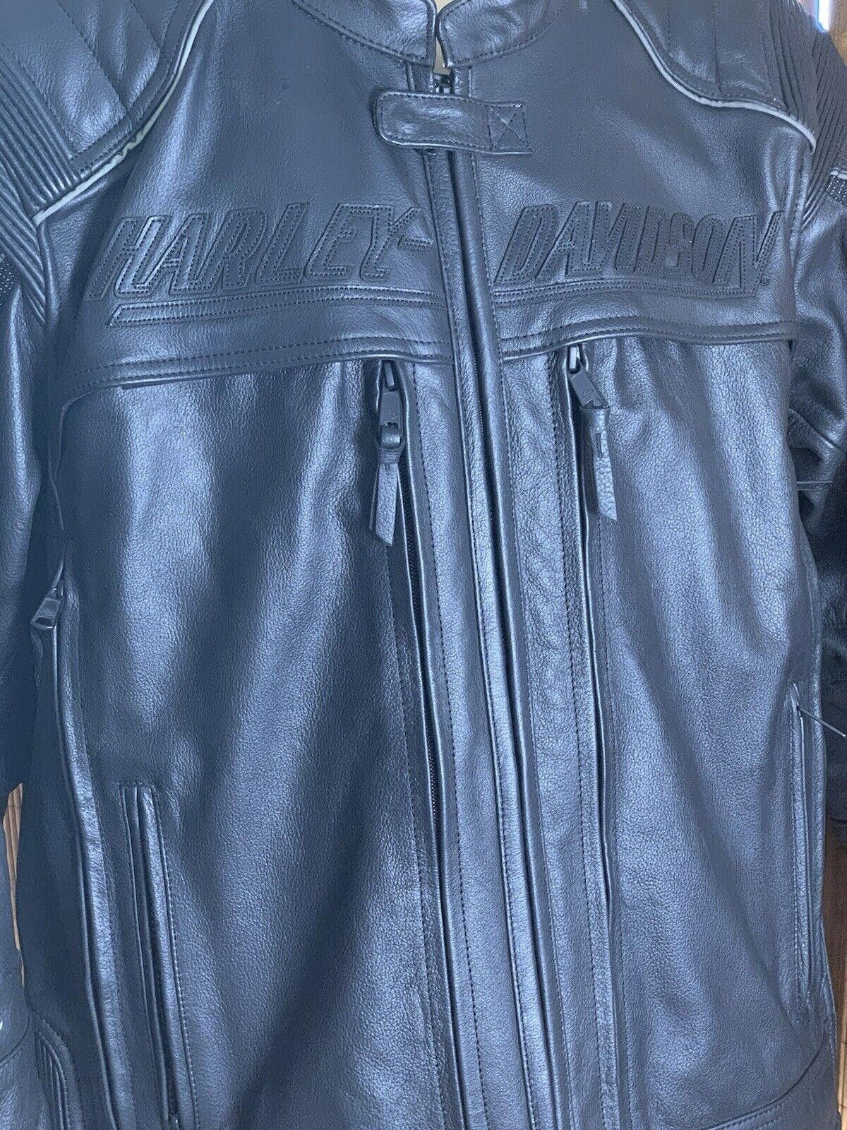 Harley Davidson Harley Davidson Erving Pocket System Black Leather Jacket XL Size US XL / EU 56 / 4 - 3 Thumbnail