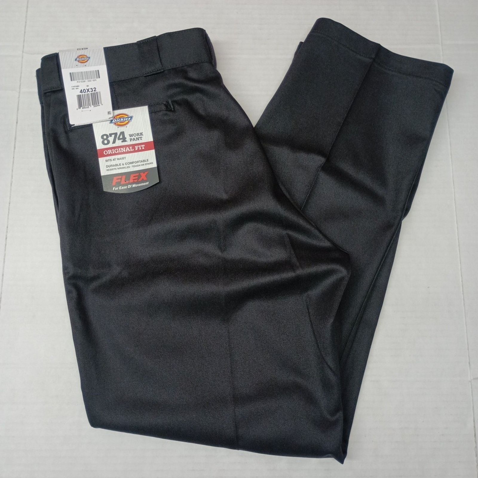 Dickies Dickies Work Pants Men's 40x32 Black Flex Resists Wrinkles Size US 40 / EU 56 - 1 Thumbnail