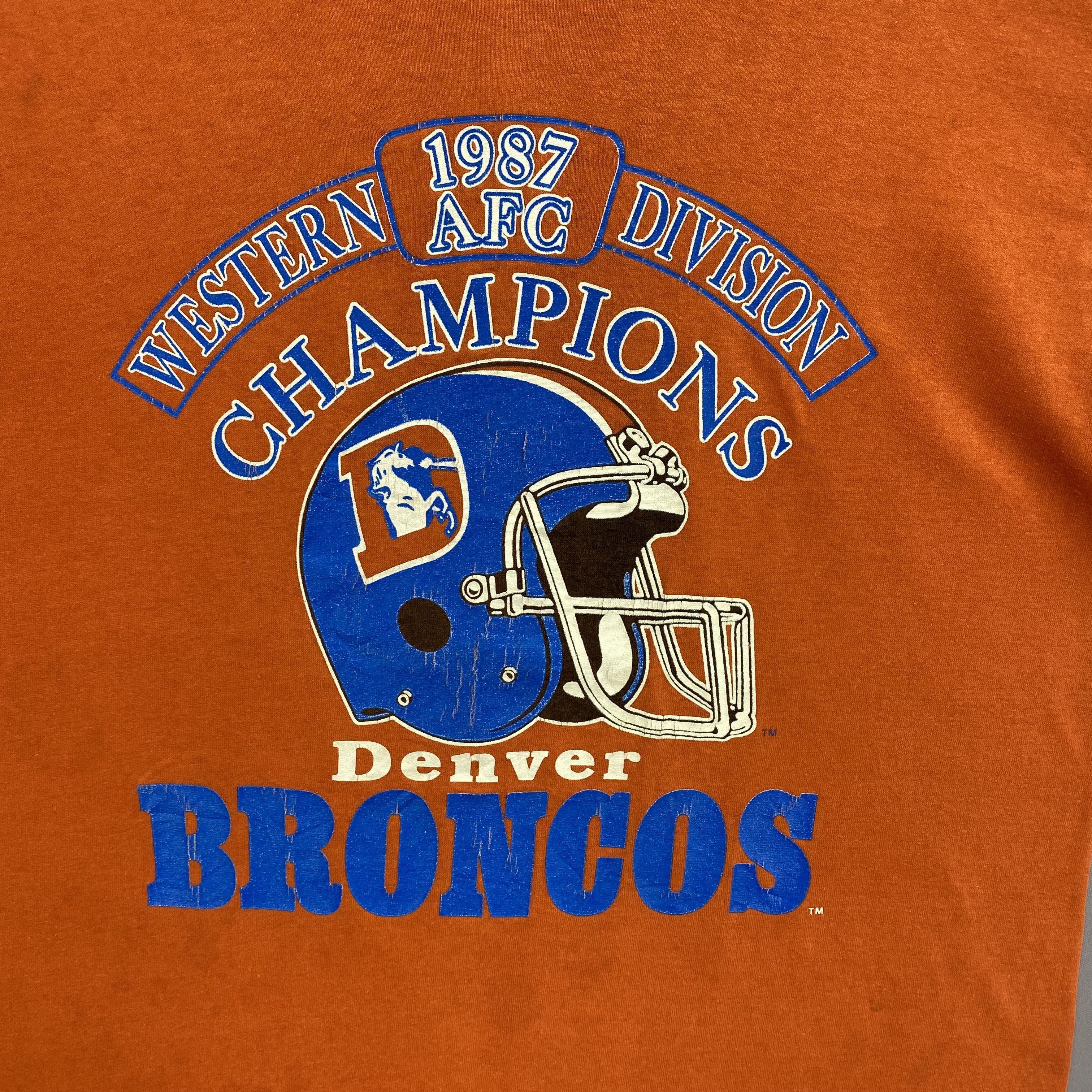 NFL × Vintage Vintage 80s NFL Denver Broncos T-Shirt Western Division Tees Size US S / EU 44-46 / 1 - 2 Thumbnail