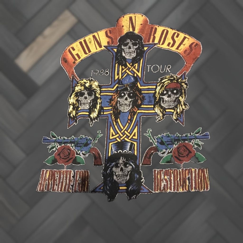 Vintage Guns N' Roses T-Shirt Men Small Graphic Tee 2010-2019 Black Crew Neck Short Sleeve Logo 100% Cotton Graphic Print Music Casual Mens Regular Fit Size US S / EU 44-46 / 1 - 1 Thumbnail