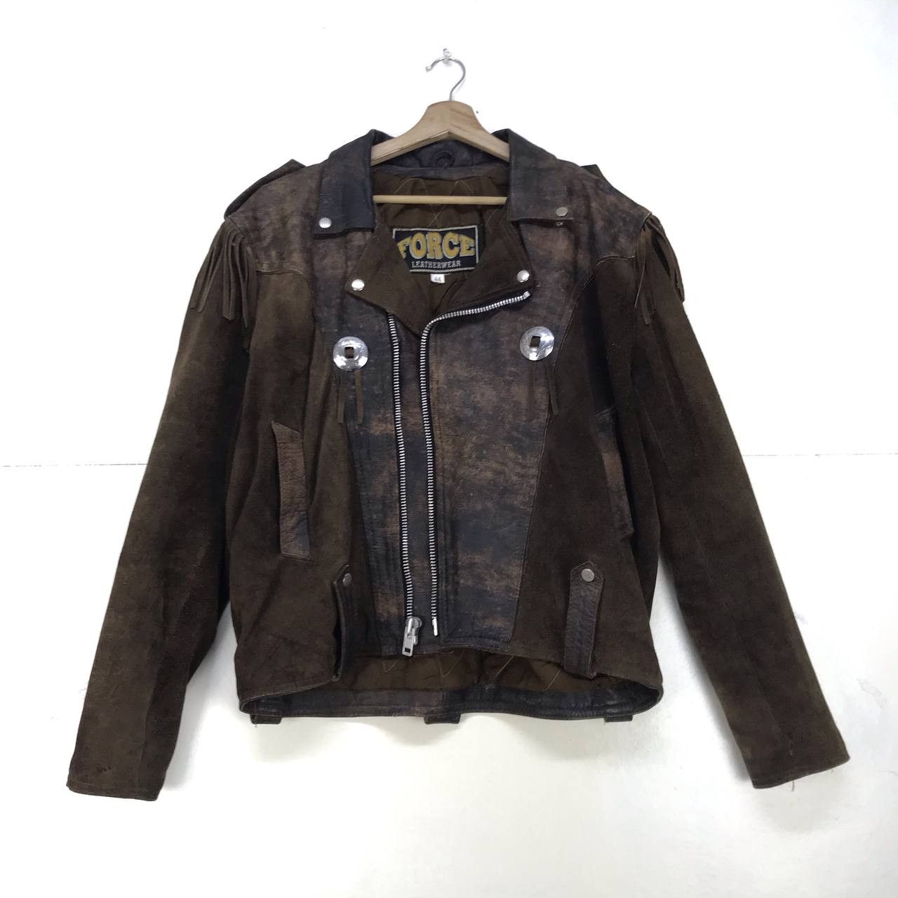 Cowboy Equipment × Vintage Rare🔥Force Leatherwear Cowboys Double Collar Leather Jacket Size US M / EU 48-50 / 2 - 2 Thumbnail
