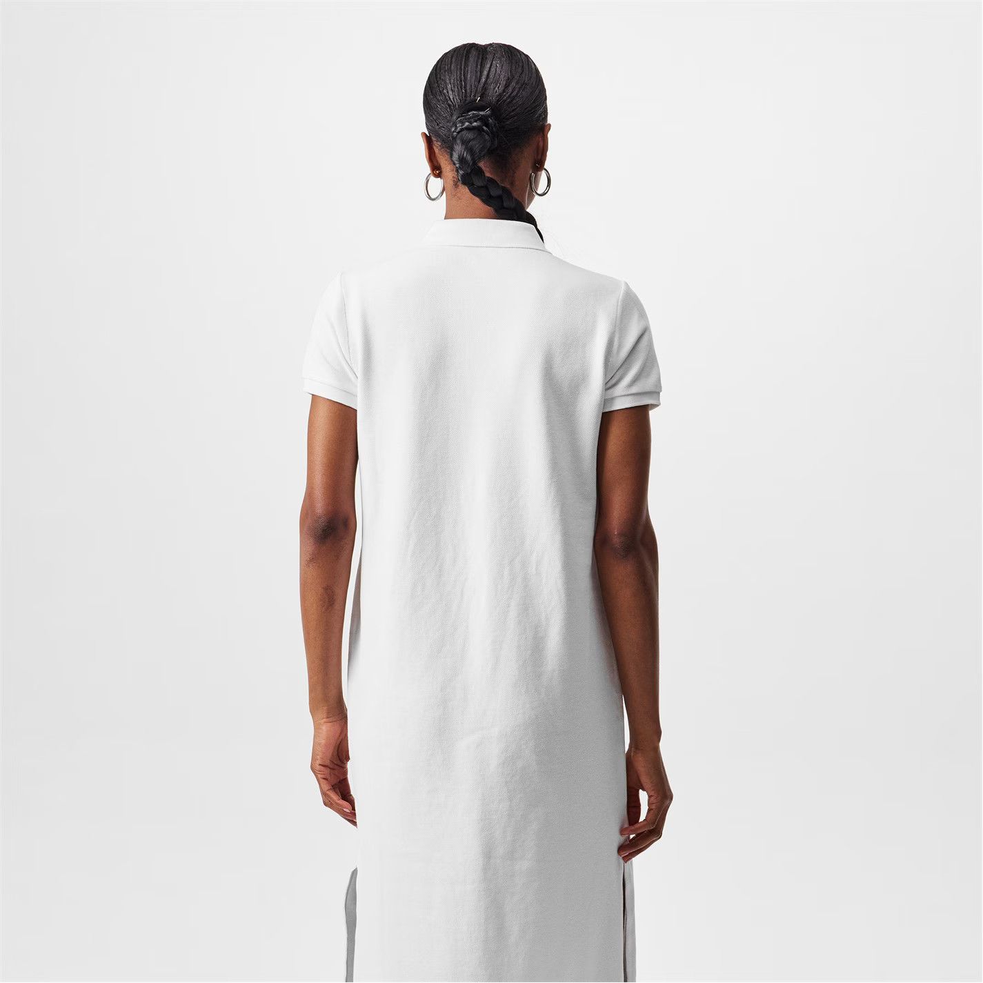 Polo Ralph Lauren o1g2r1mq0825 Stretch-Cotton Sleeveless Polo Dress in White Size S / US 4 / IT 40 - 4 Thumbnail