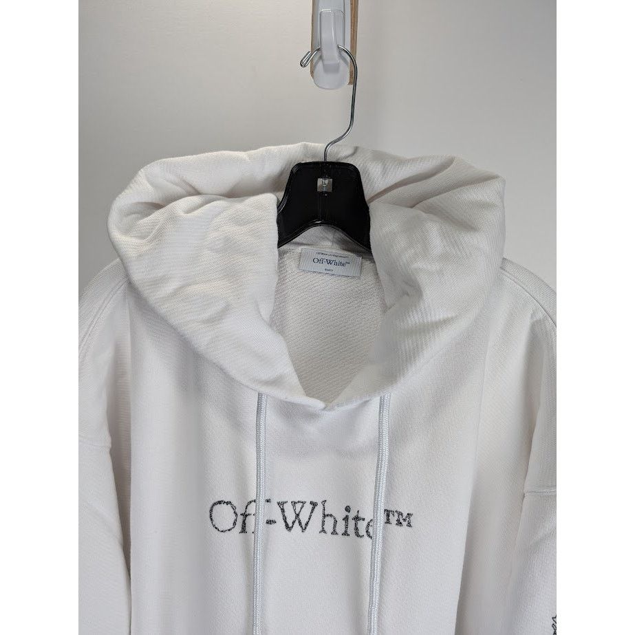 Off-White o1rshd1 Diags Bit Book Skate Hoodie in White/Black Size US M / EU 48-50 / 2 - 3 Thumbnail