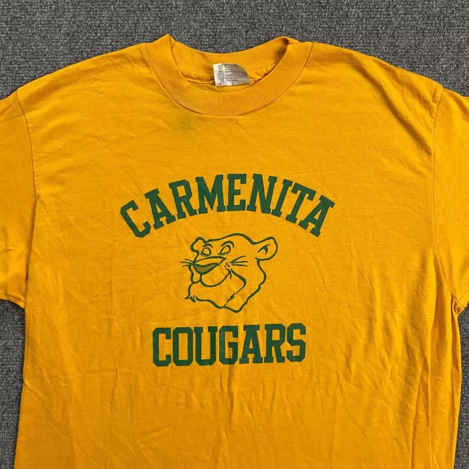 Hanes × Vintage Vintage T-Shirt Men's Extra Large Carmenita Cougar Hanes Size US XL / EU 56 / 4 - 2 Thumbnail
