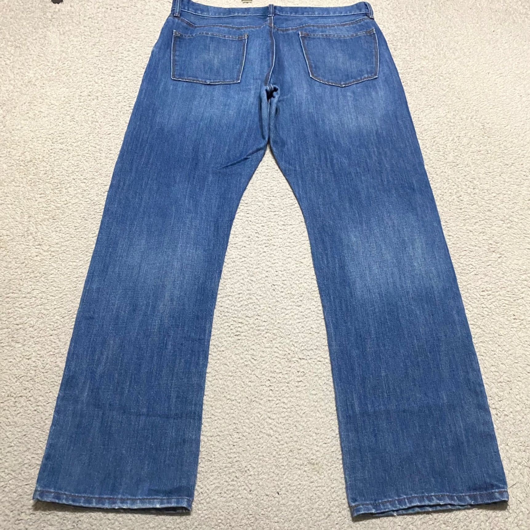 Gap Gap Mens Jeans 35x32 Blue Denim Straight Leg Mid Rise Medium Wash Size US 35 - 2 Thumbnail