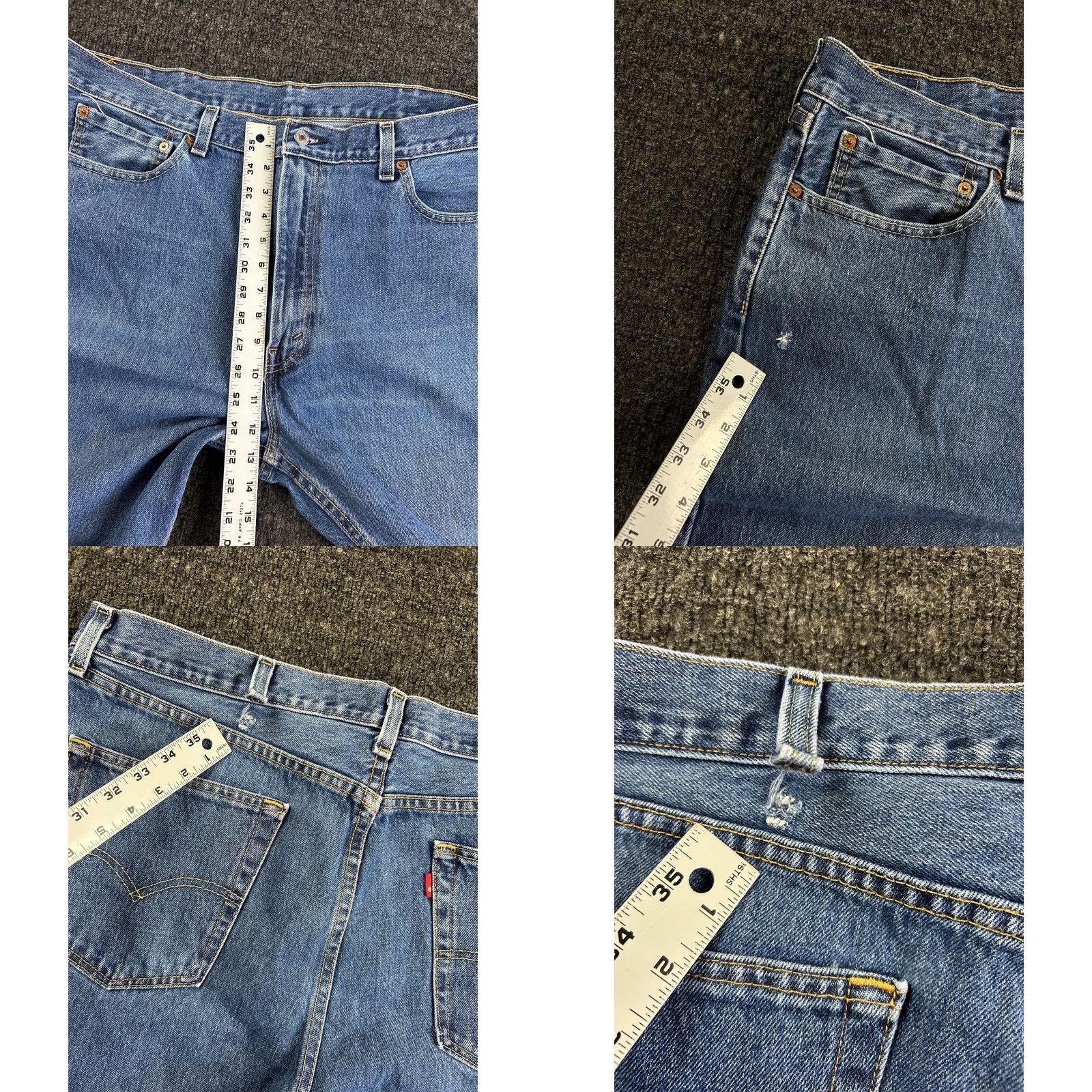 Levi's Levi’s 550 Jeans Relaxed Fit Men’s 40 x 30 Light Wash Blue Denim Jeans Logo 5-Pocket Blue Mens Regular Size US 40 / EU 56 - 8 Thumbnail