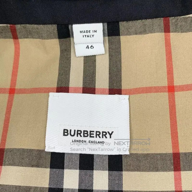 Burberry Burberry Men's Dark Blue Cotton Trench Coat. Size US S / EU 44-46 / 1 - 5 Thumbnail