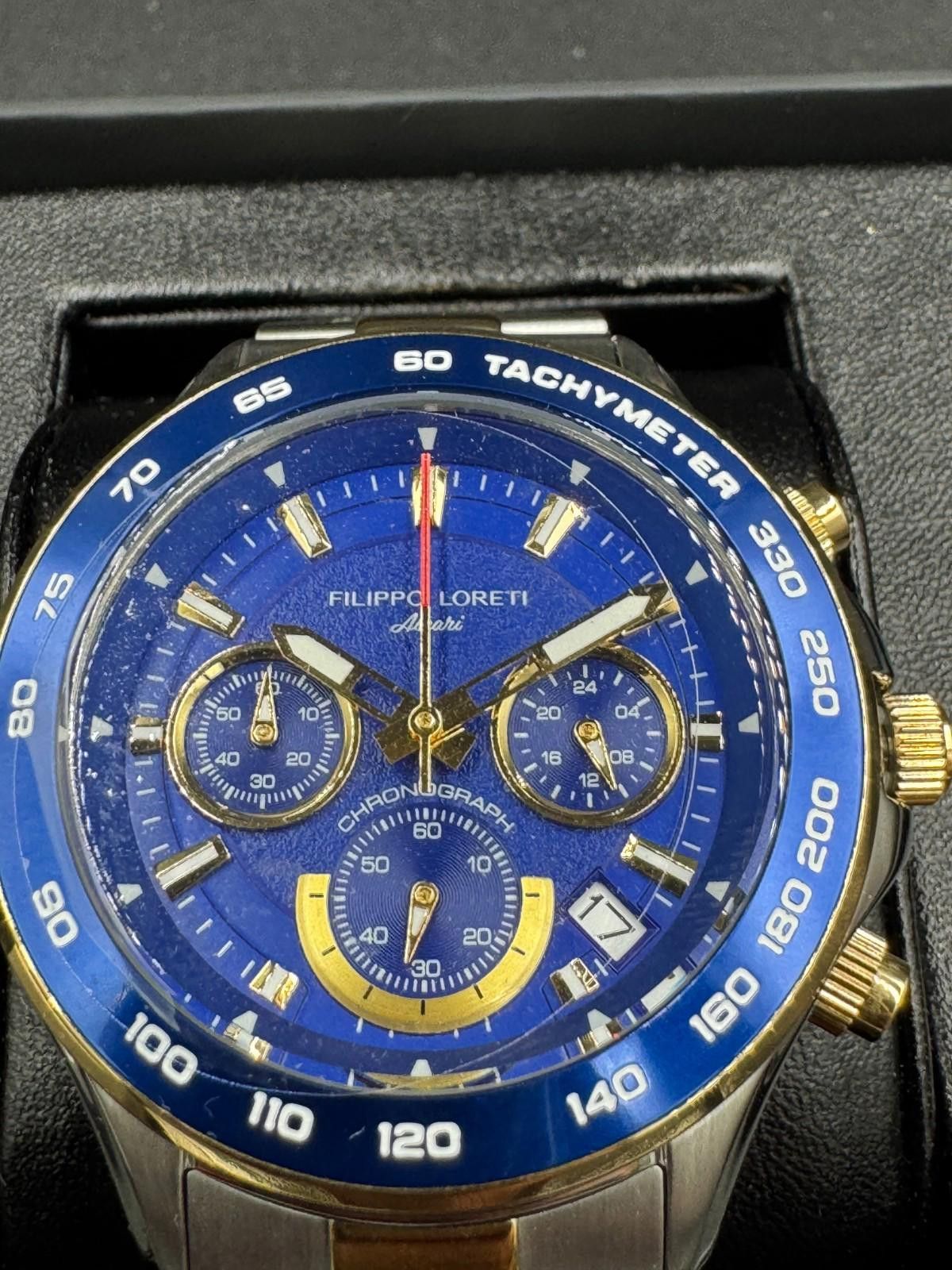 Other Filippo Loreti Ascari Monza Two Tone Blue Gold Steel Chronog Size ONE SIZE - 6 Thumbnail