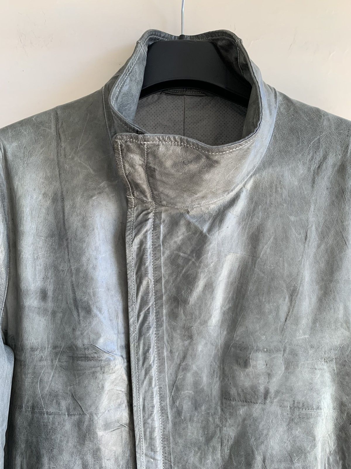 Carol Christian Poell CCP LM/2599GP ROOLS-PTC/19 High Necked Leather Jacket Size US L / EU 52-54 / 3 - 3 Thumbnail