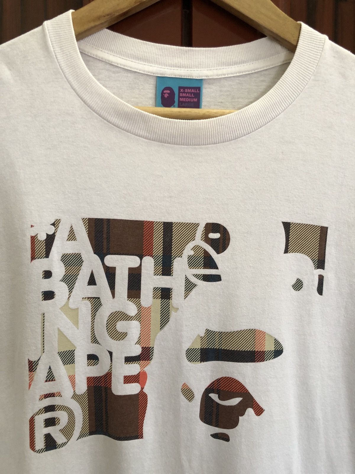 Bape 2007 Bape Check Milo On Head Ape Tee Size US L / EU 52-54 / 3 - 3 Thumbnail