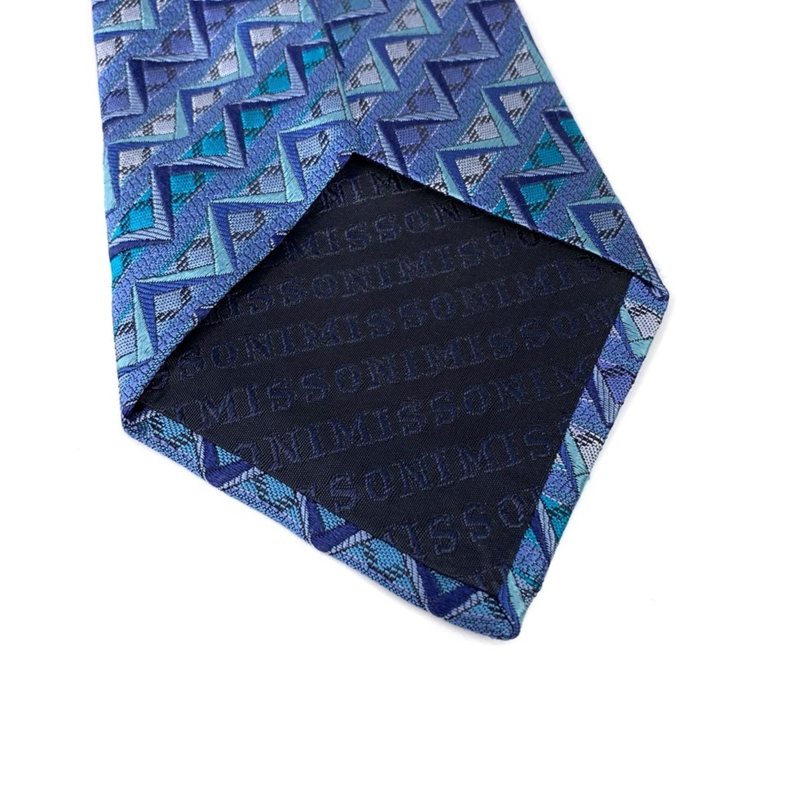 Missoni MISSONI Cravatte Silk Tie Geometric Blue Size ONE SIZE - 4 Thumbnail