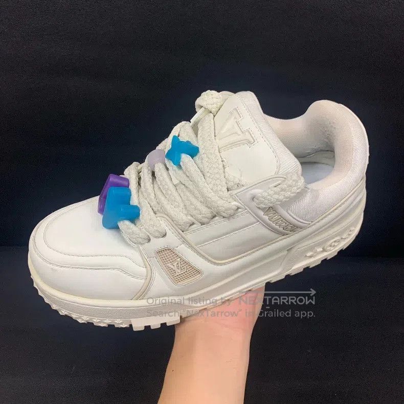 Louis Vuitton Louis Vuitton Trainer White Fat Ding Low Top Slippers Size US 6.5 / EU 39-40 - 8 Thumbnail