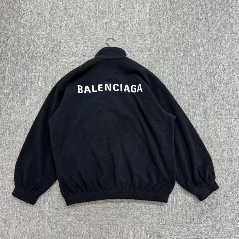 Balenciaga Balenciaga Embroidered Letter Fleece Jacket Size US S / EU 44-46 / 1 - 2 Thumbnail