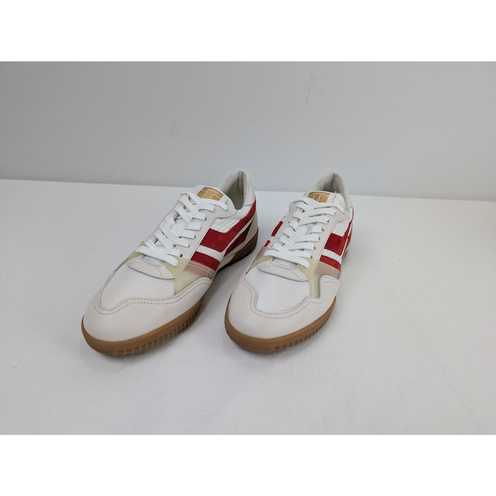 Tom Ford o1rshd1 Low Top Sneakers in off-white/Dark Red 7 Size US 7 / EU 40 - 7 Thumbnail