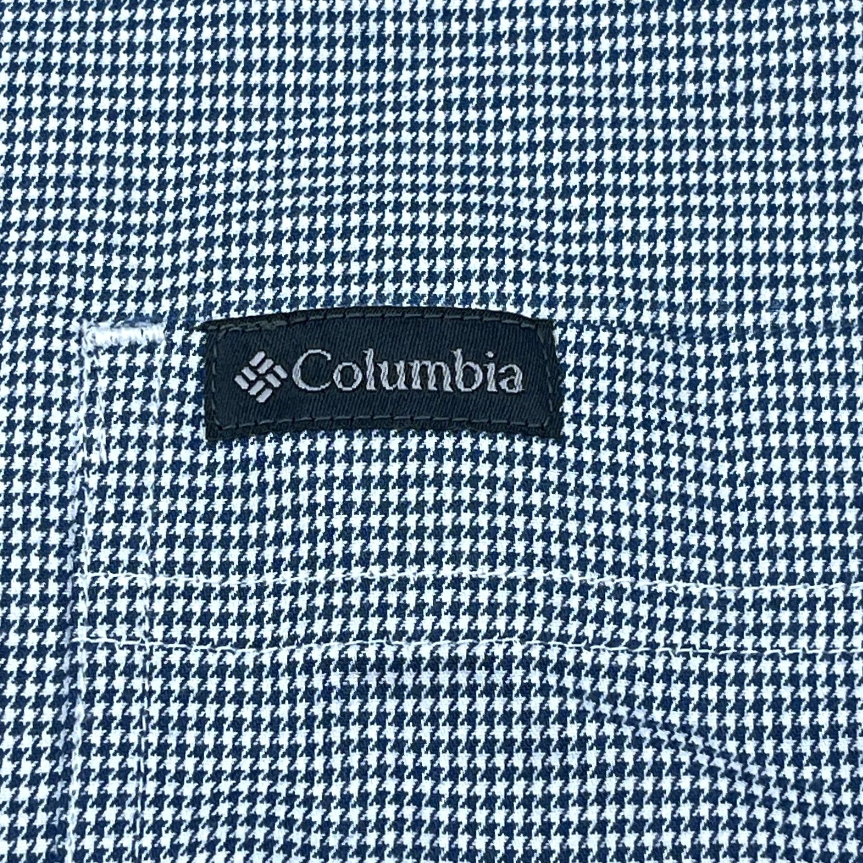 Vintage Columbia Shirt Men Medium Black Button Up Houndstooth Plaid Dress Pocket Casual Size US M / EU 48-50 / 2 - 3 Thumbnail