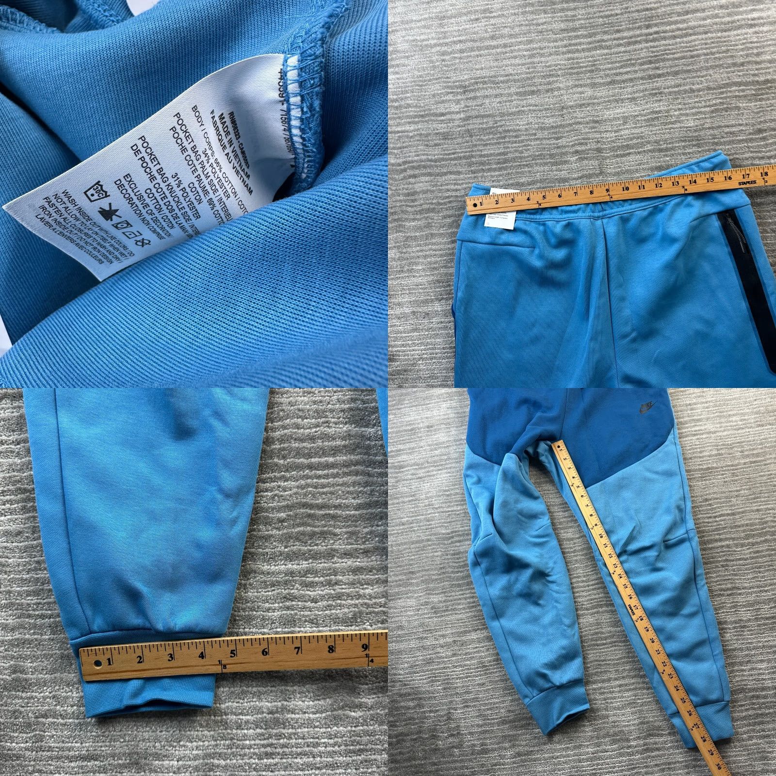 Nike Nike Tech Fleece Pants Mens Large Blue Jogger Sweatpants Size US 33 - 8 Thumbnail