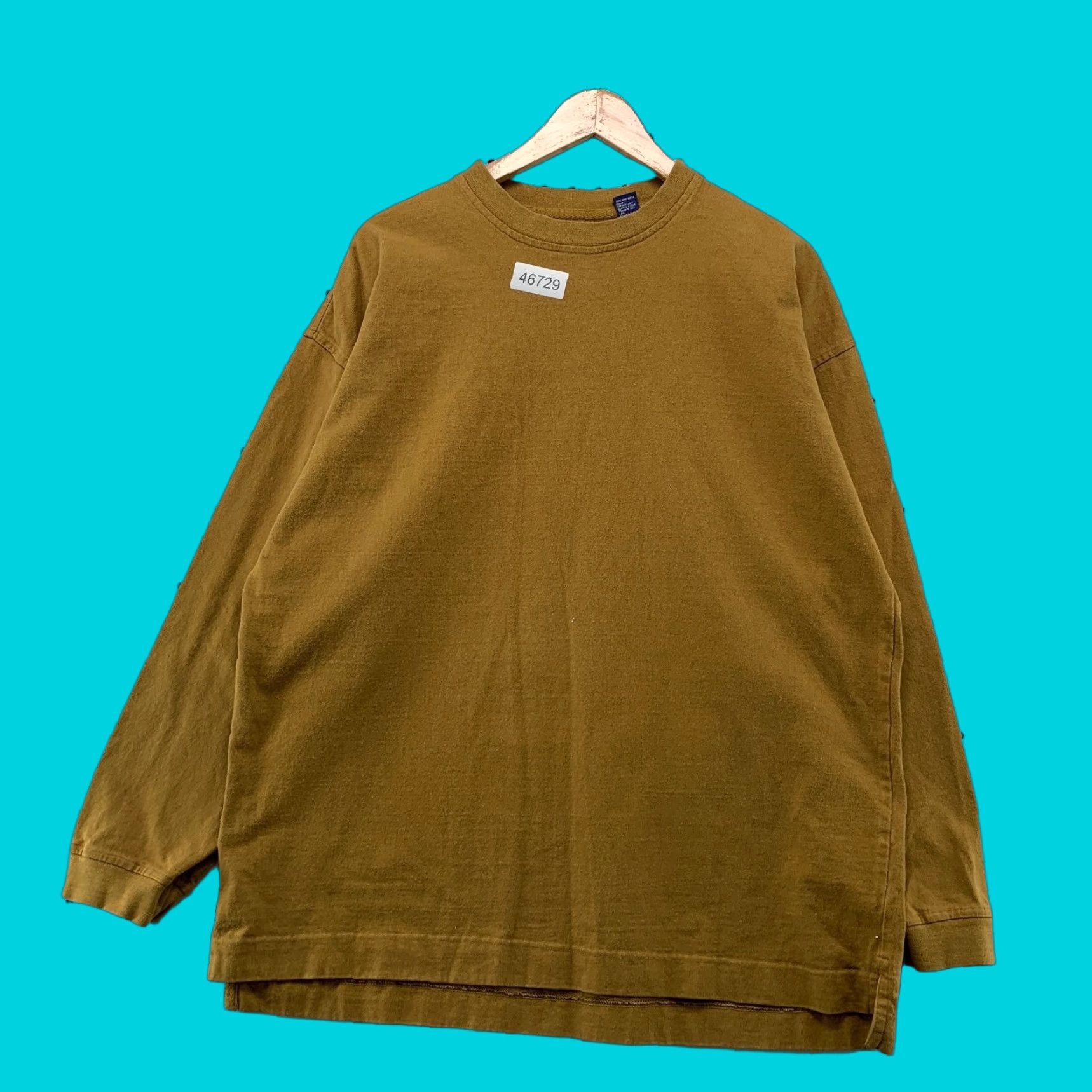 VINTAGE Gap Shirt Mens Large Brown Long Sleeve Heavyweight 100% Cotton