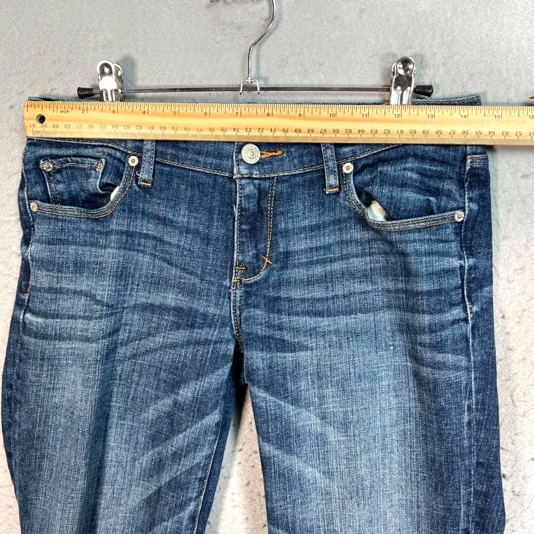 Abercrombie & Fitch Abercrombie & Fitch Womens Skinny Jeans Blue Denim Stretch 26 x 31 5-Pocket Regular Size Threaded Size 26" / US 2 / IT 38 - 5 Thumbnail