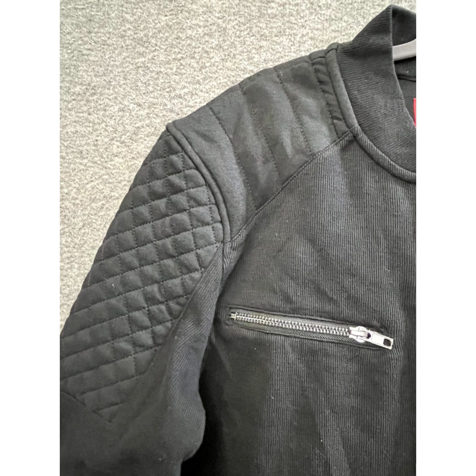 Guess Guess Men's Moto Jacket Color Black Size M With Zipper Pockets Size US M / EU 48-50 / 2 - 7 Thumbnail