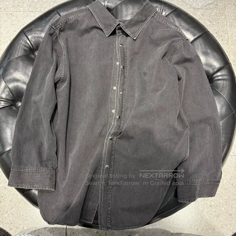 Balenciaga Balenciaga Grayish Black Oversized Denim Jacket, Size 36 Size XS / US 0-2 / IT 36-38 - 1 Thumbnail