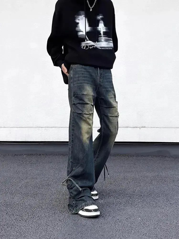 Japanese Brand Retro hip-hop pleated jeans Size US 32 / EU 48 - 6 Thumbnail